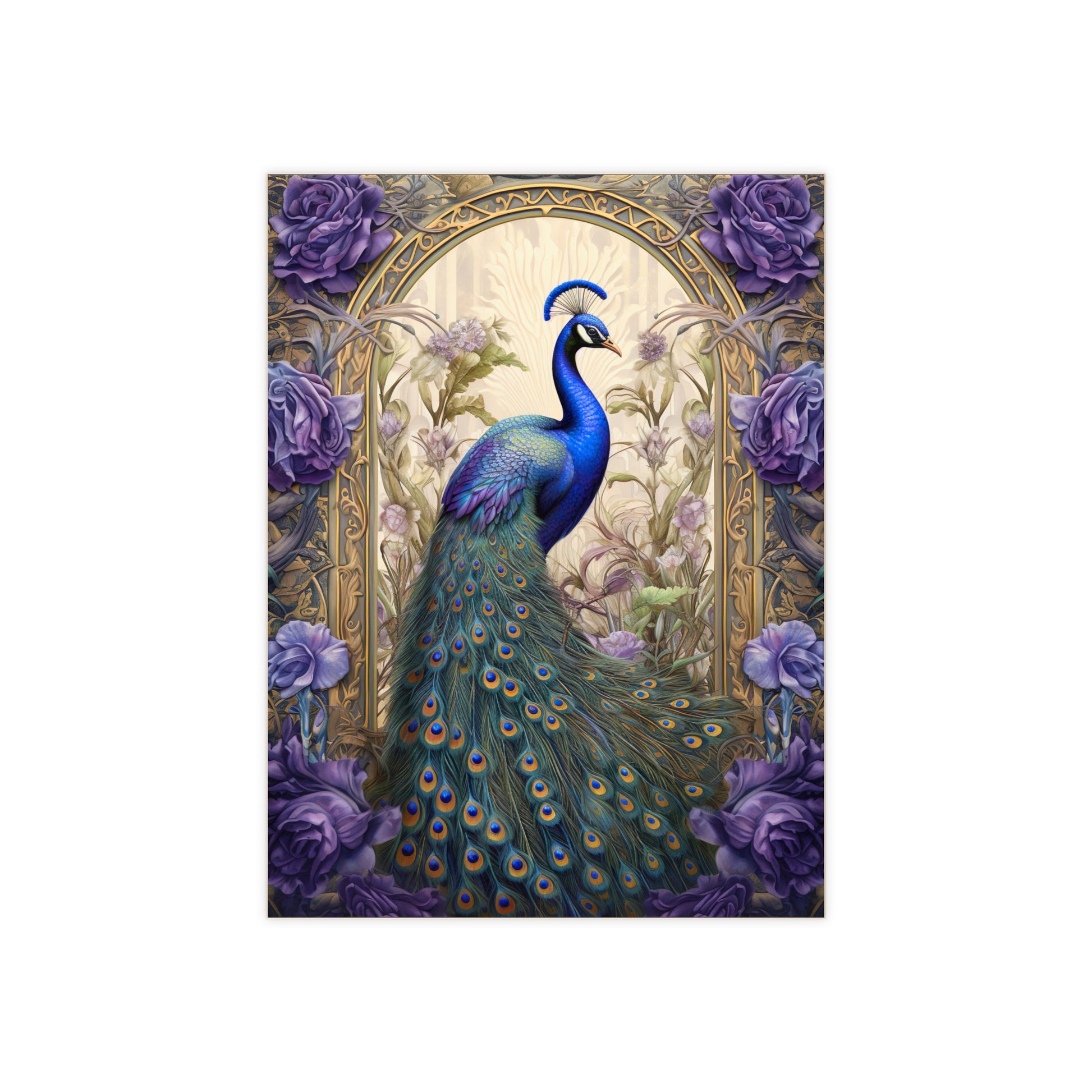 Elegant Peacock Ceramic Photo Tile, Art Home Decor, Gift for Nature Lovers, Wall Art, Unique Housewarming Present, Art Collectible