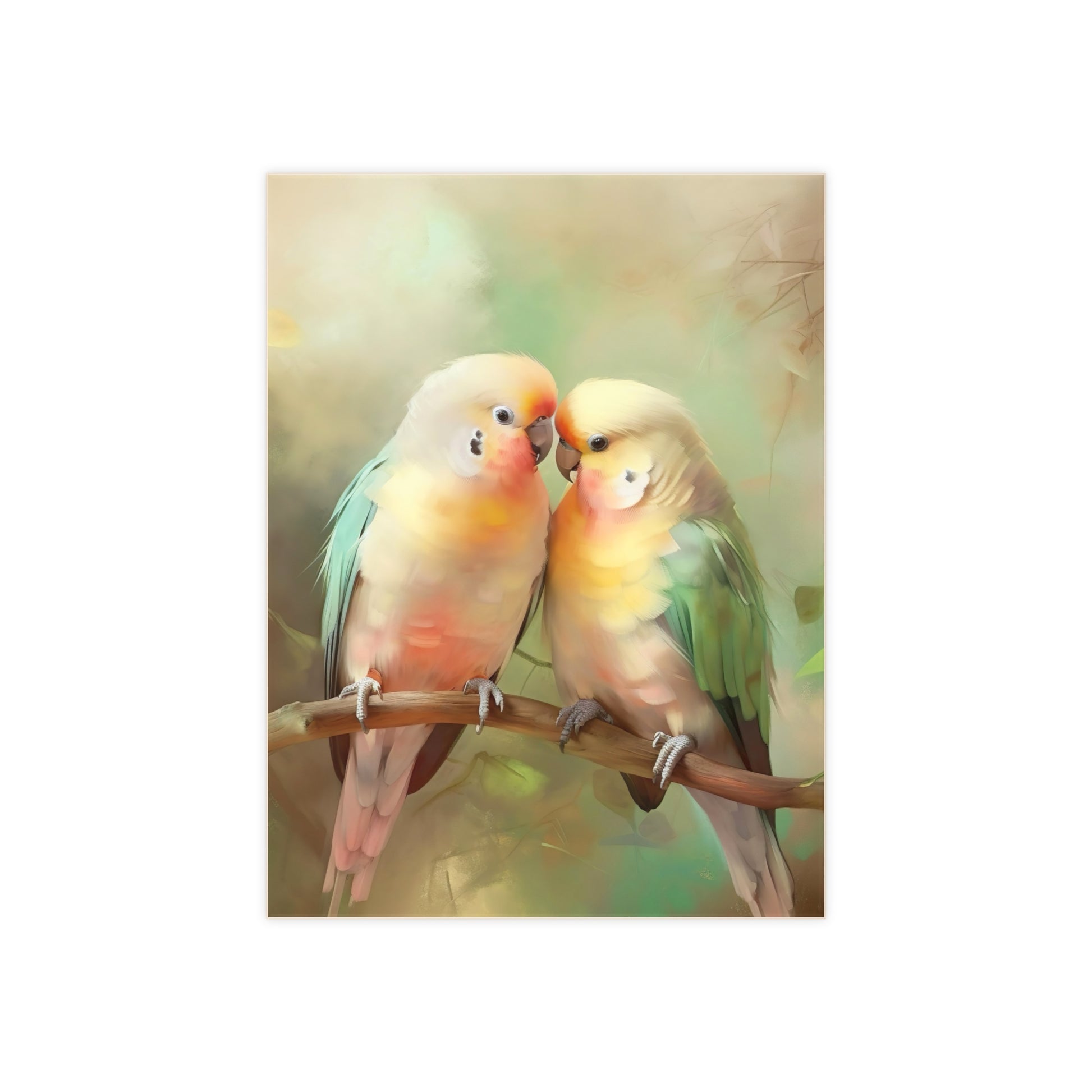Charming Bird Couple Ceramic Photo Tile, Bird Lovers Gift, Home Decor, Anniversary Present, Nature Art, Eco-Friendly Art Piece