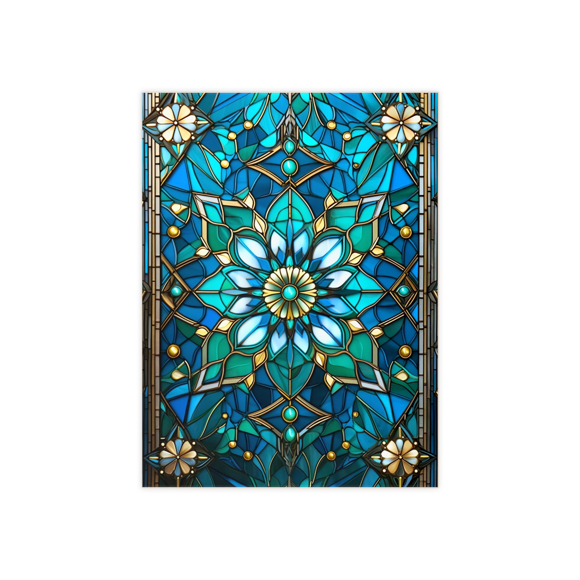 Stained Glass Ceramic Photo Tile, Home Decor, Wall Art, Gift Idea, Decorative Accent, Vintage Mosaic Style