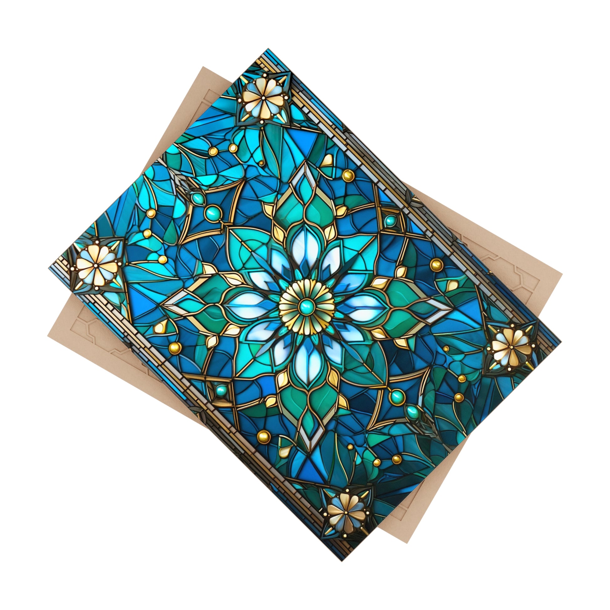 Stained Glass Ceramic Photo Tile, Home Decor, Wall Art, Gift Idea, Decorative Accent, Vintage Mosaic Style