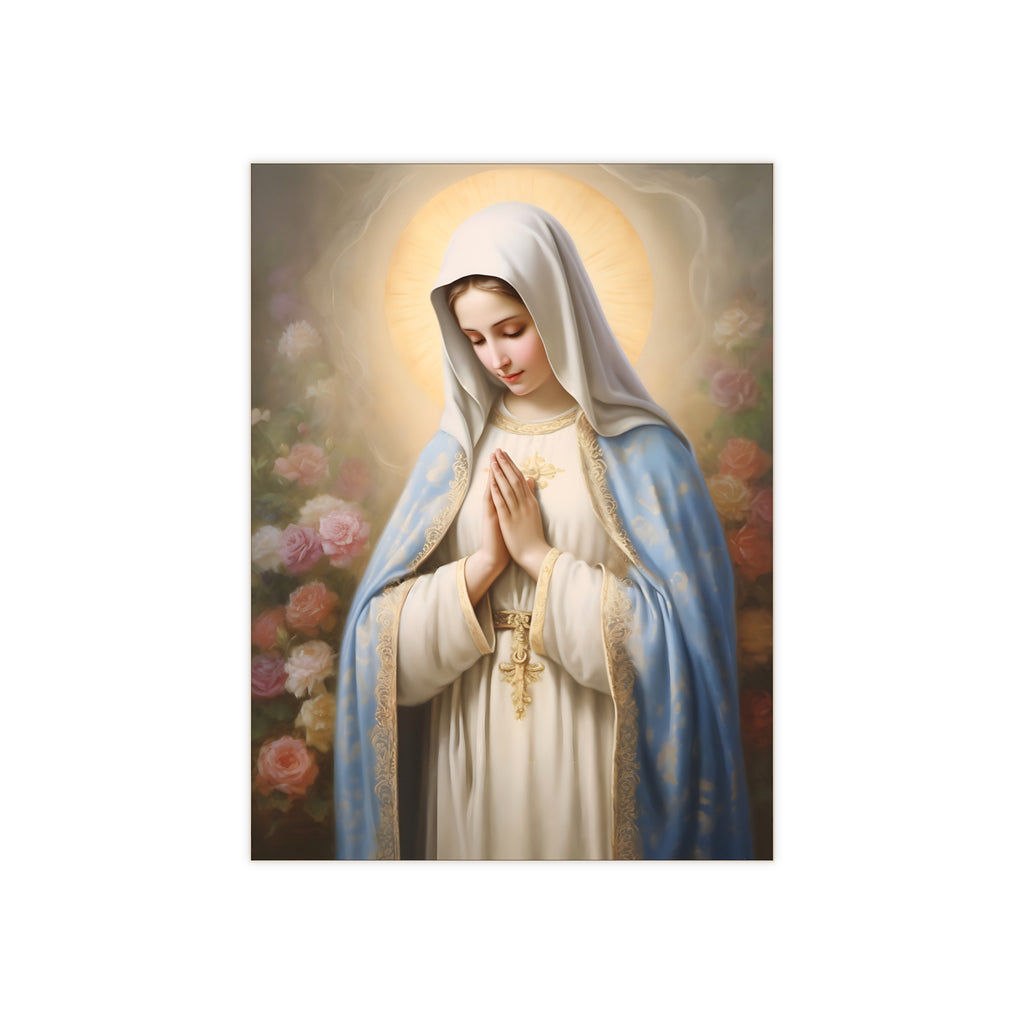 Religious Ceramic Photo Tile, Virgin Mary Tile Decor, Spiritual Home Decor, Gift for Christians, Catholic Prayer Wall Art