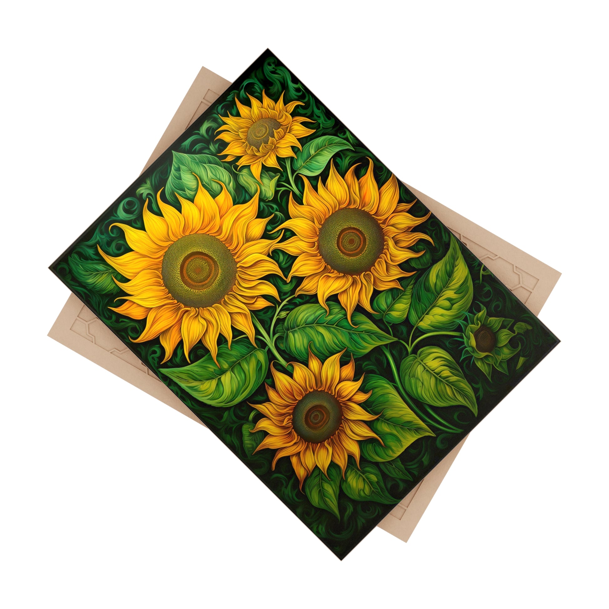 Sunflower Ceramic Photo Tile, Floral Home Decor, Botanical Wall Art, Gift for Nature Lovers, Personalized Tile Decor