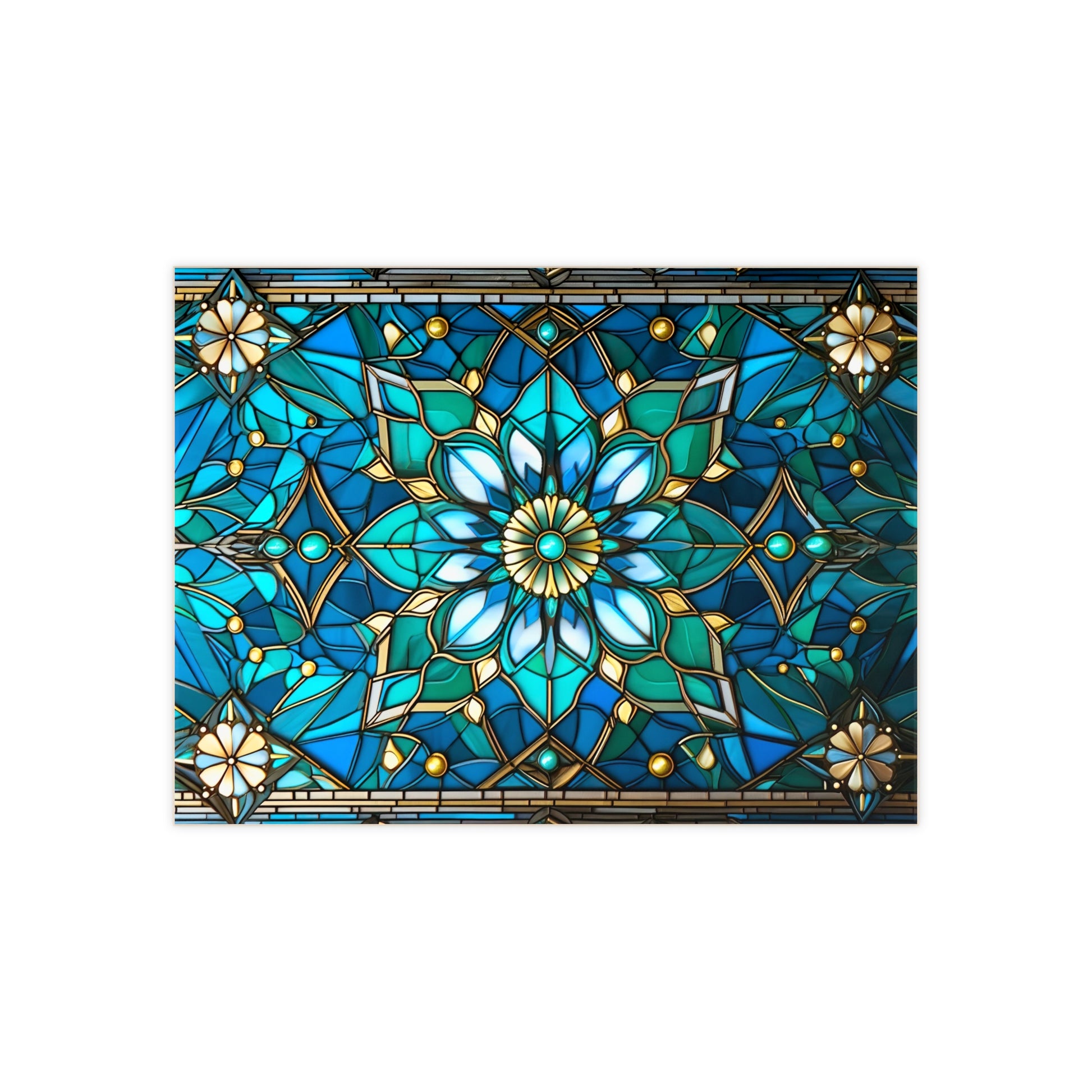 Stained Glass Ceramic Photo Tile, Home Decor, Wall Art, Gift Idea, Decorative Accent, Vintage Mosaic Style