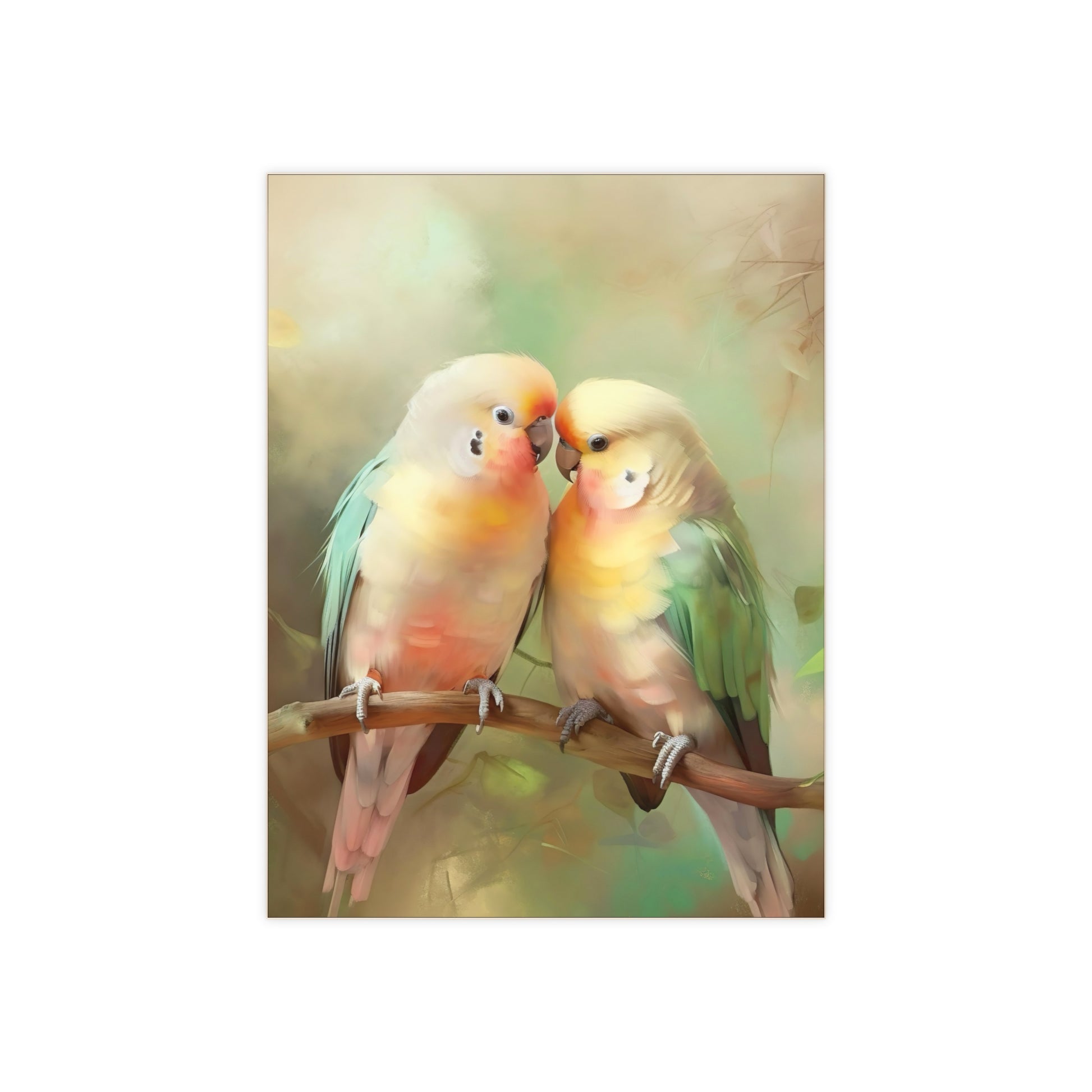 Charming Bird Couple Ceramic Photo Tile, Bird Lovers Gift, Home Decor, Anniversary Present, Nature Art, Eco-Friendly Art Piece