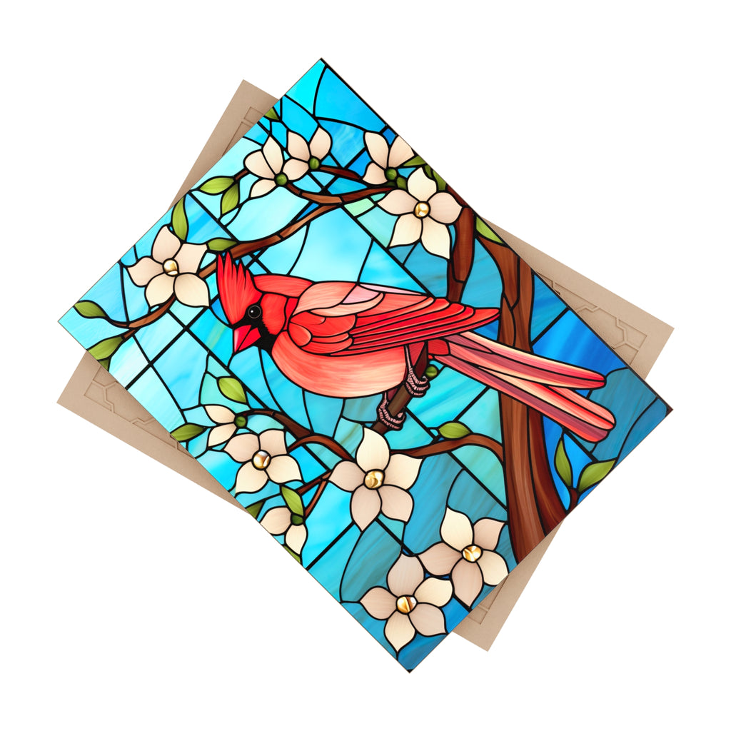Vibrant Cardinal Ceramic Photo Tile, Bird Decor, Nature Wall Art, Home Decoration, Gift for Bird Lovers