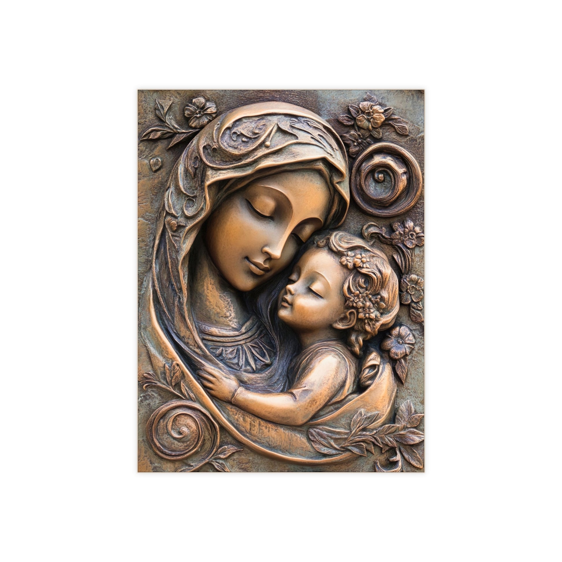 Ceramic Photo Tile, Artistic Wall Decor, Gift for Mothers Day, Family Keepsake, Love in Art, Home Decor Accent 6''x8''