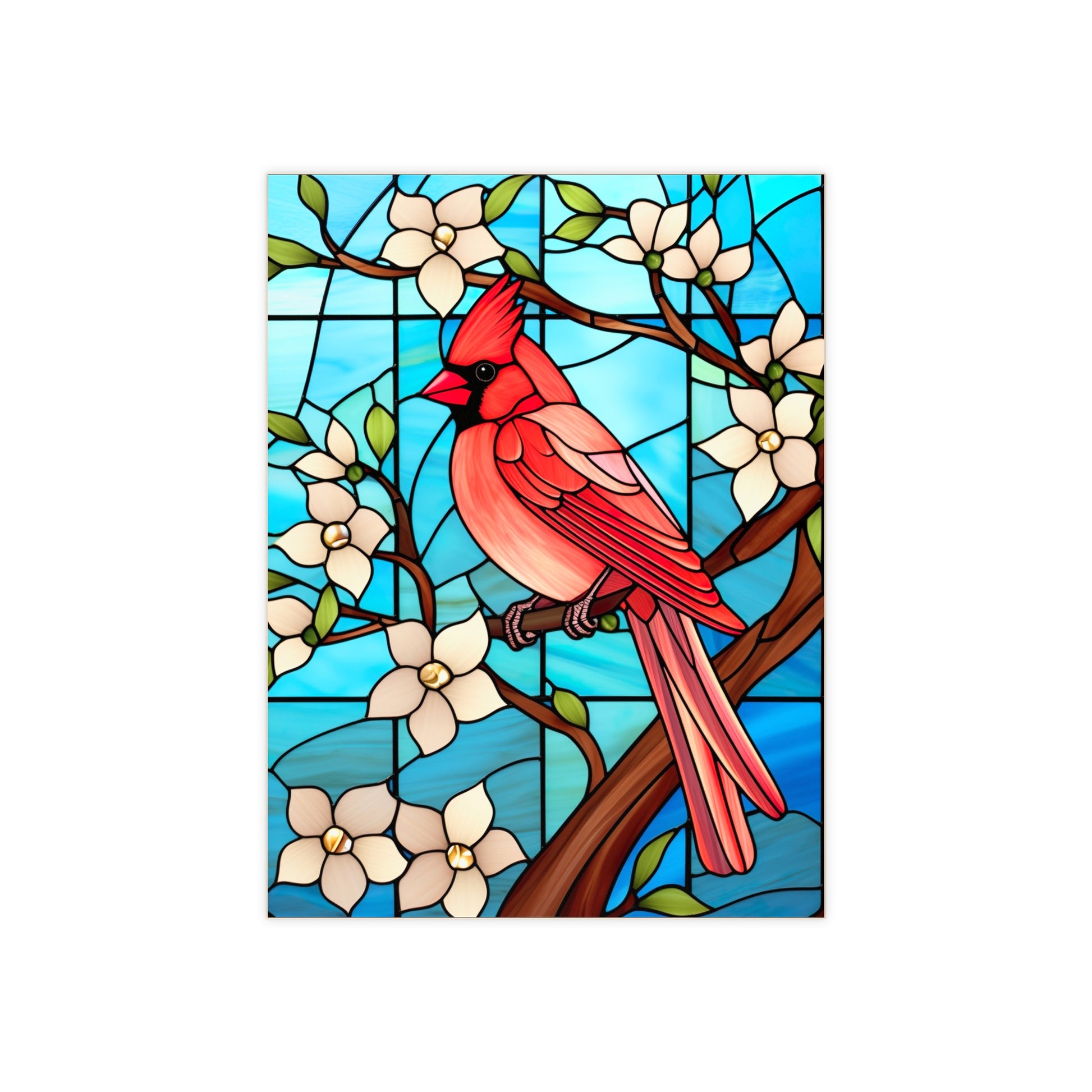 Vibrant Cardinal Ceramic Photo Tile, Bird Decor, Nature Wall Art, Home Decoration, Gift for Bird Lovers