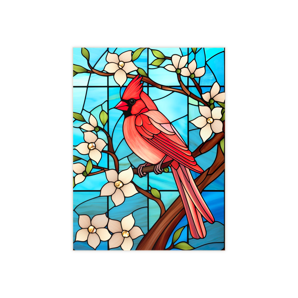 Vibrant Cardinal Ceramic Photo Tile, Bird Decor, Nature Wall Art, Home Decoration, Gift for Bird Lovers