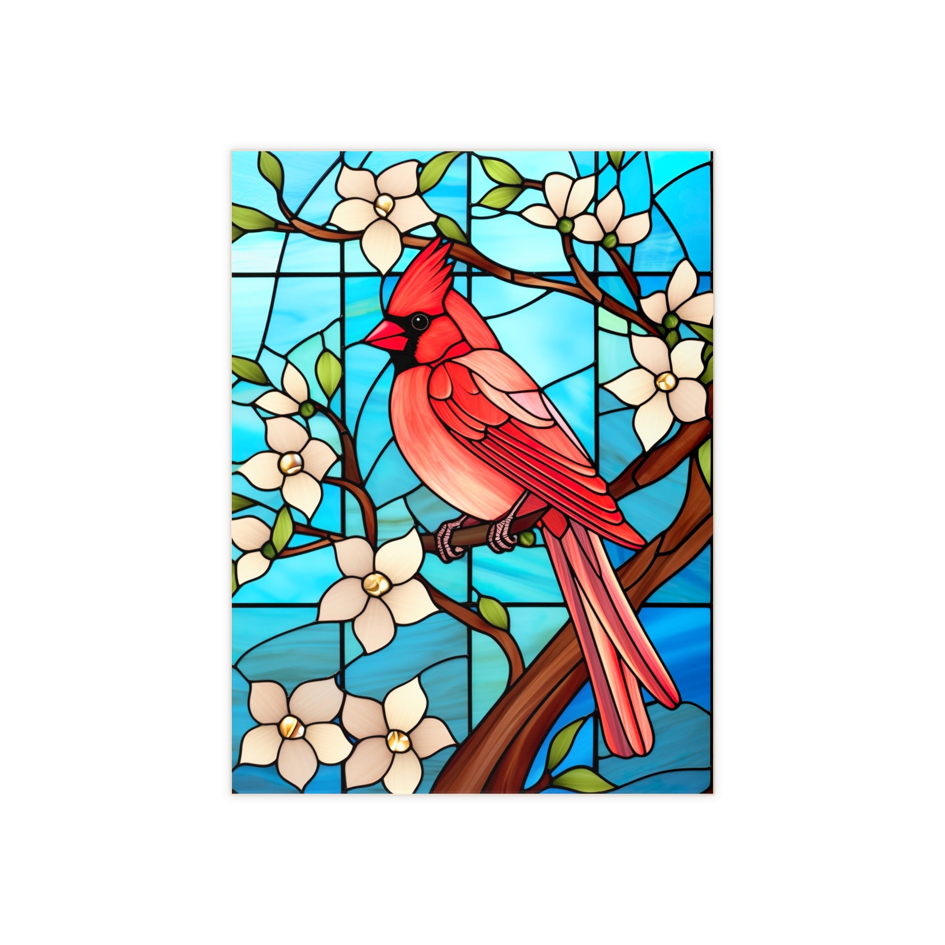 Vibrant Cardinal Ceramic Photo Tile, Bird Decor, Nature Wall Art, Home Decoration, Gift for Bird Lovers