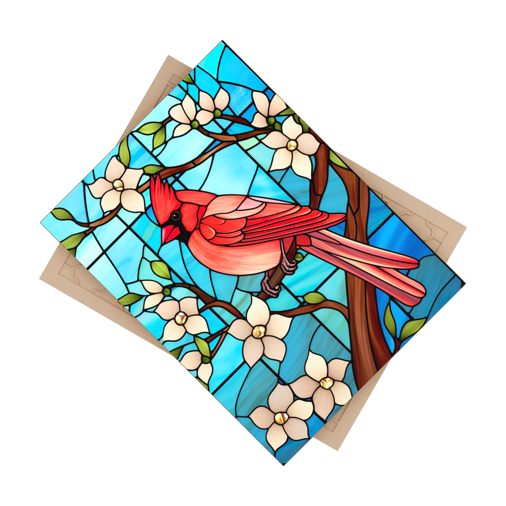 Vibrant Cardinal Ceramic Photo Tile, Bird Decor, Nature Wall Art, Home Decoration, Gift for Bird Lovers